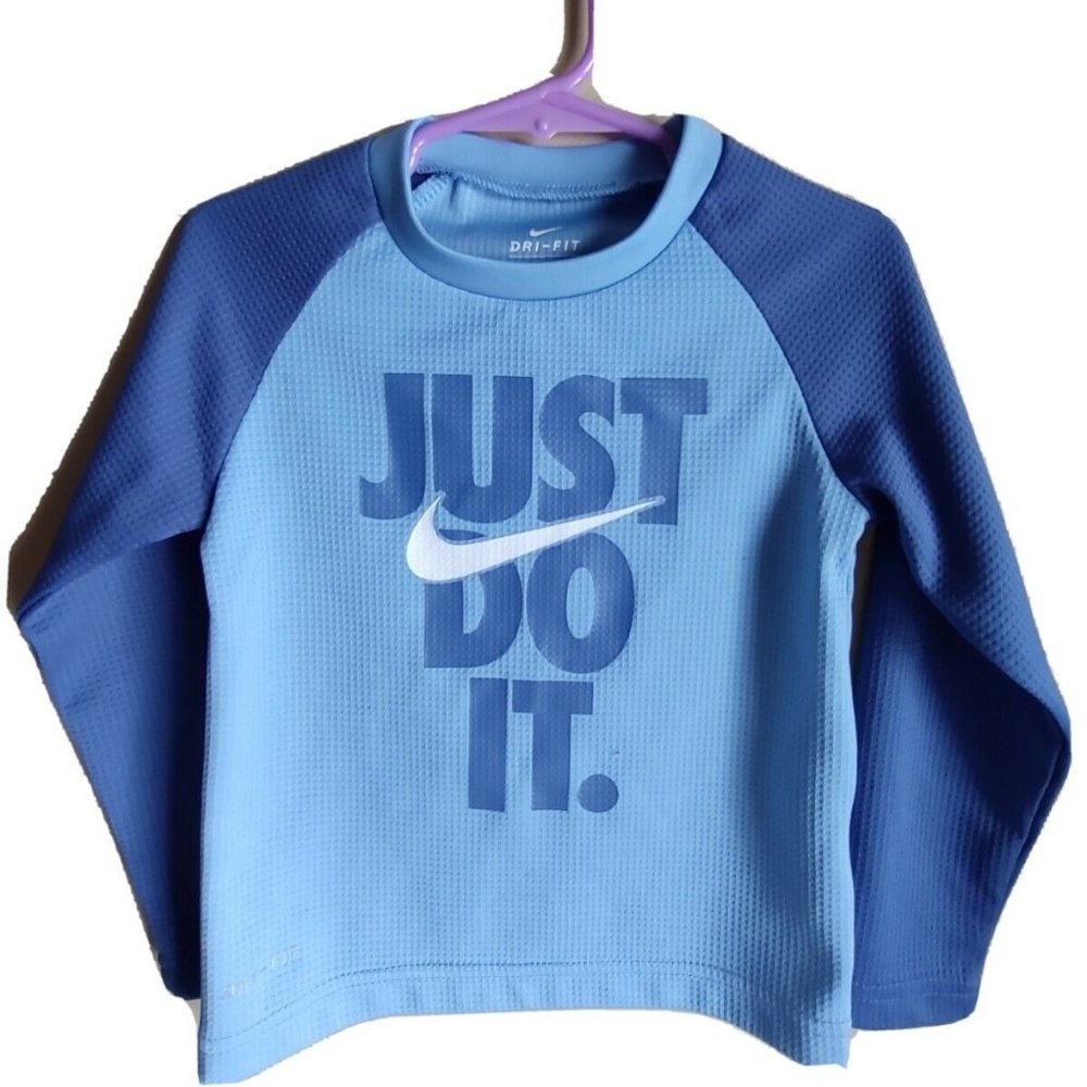 Nike Dri Fit Just Do It Blue Boys Size 3T. Ships Free!